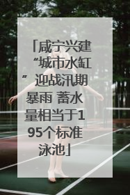 咸宁兴建“城市水缸”迎战汛期暴雨 蓄水量相当于195个标准泳池